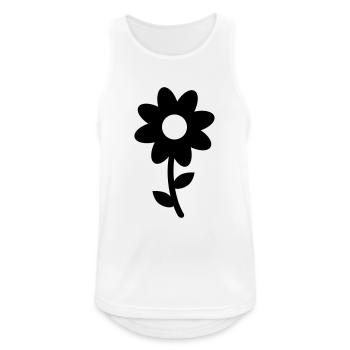 Blume - Männer Tank Top atmungsaktiv - Weiß - Vorne - Nick (188cm)