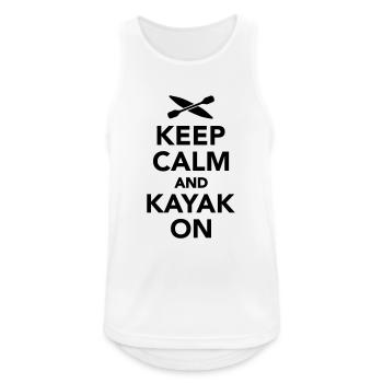 Kajak - Männer Tank Top atmungsaktiv - Weiß - Vorne - Nick (188cm)