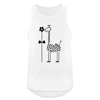 Girafe dans le guide / girafe (2c) - Débardeur respirant Homme - blanc - Devant - Nick (188cm)