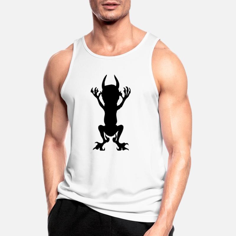 Black Devil Vector Icon Evil Imp Evil Débardeur respirant Homme