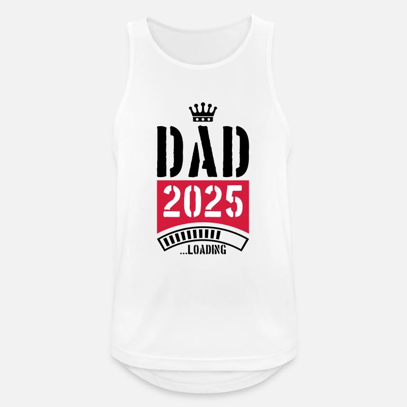 Dad 2025 Loading Papa - Männer Tank Top atmungsaktiv - Weiß