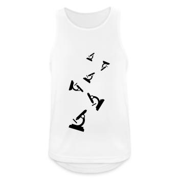 Mikroskop Icon - Männer Tank Top atmungsaktiv - Weiß - Vorne - Nick (188cm)