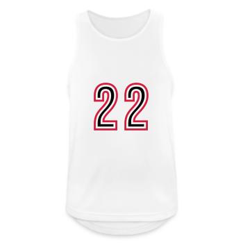 22 Number Years Jersey - Men's Breathable Tank Top - white - Front - Nick (188cm)