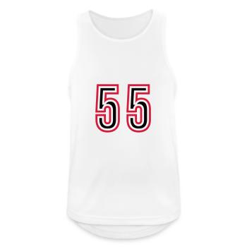 55 Zahl Jahre Trikot - Männer Tank Top atmungsaktiv - Weiß - Vorne - Nick (188cm)