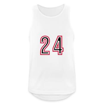 24 Number Years Jersey - Men's Breathable Tank Top - white - Front - Nick (188cm)