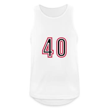 40 Number Years Jersey - Men's Breathable Tank Top - white - Front - Nick (188cm)