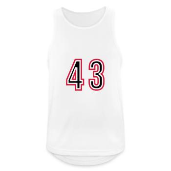 43 Number Years Jersey - Men's Breathable Tank Top - white - Front - Nick (188cm)