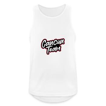 Cancun Team - Männer Tank Top atmungsaktiv - Weiß - Vorne - Nick (188cm)