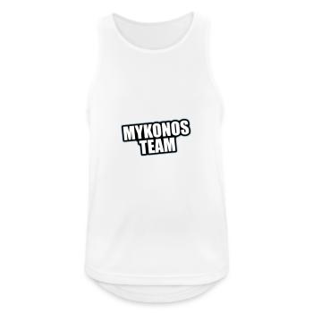 Mykonos Team Travel Holidays - Débardeur respirant Homme - blanc - Devant - Nick (188cm)