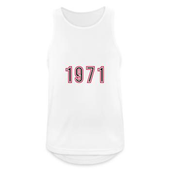 1971 Year Number - Men's Breathable Tank Top - white - Front - Nick (188cm)