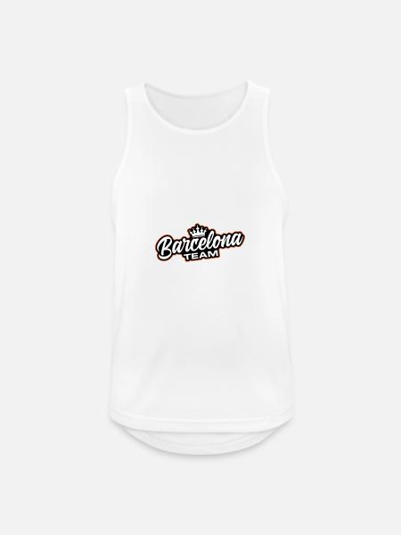 Barcelona Team - Men's Breathable Tank Top - white