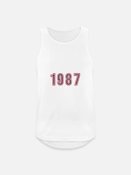 1987 Year Number - Men's Breathable Tank Top - white