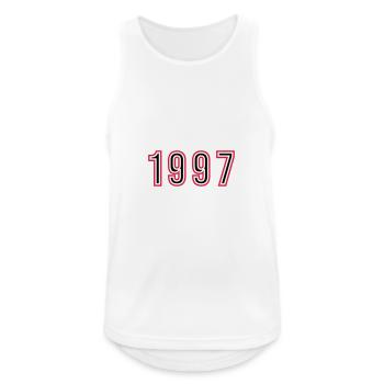 1997 Jahr Zahl - Männer Tank Top atmungsaktiv - Weiß - Vorne - Nick (188cm)