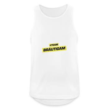 Team Bräutigam Hochzeitsfeier Hochzeit - Männer Tank Top atmungsaktiv - Weiß - Vorne - Nick (188cm)