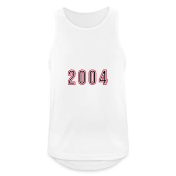 2004 Jahr Zahl - Männer Tank Top atmungsaktiv - Weiß - Vorne - Nick (188cm)
