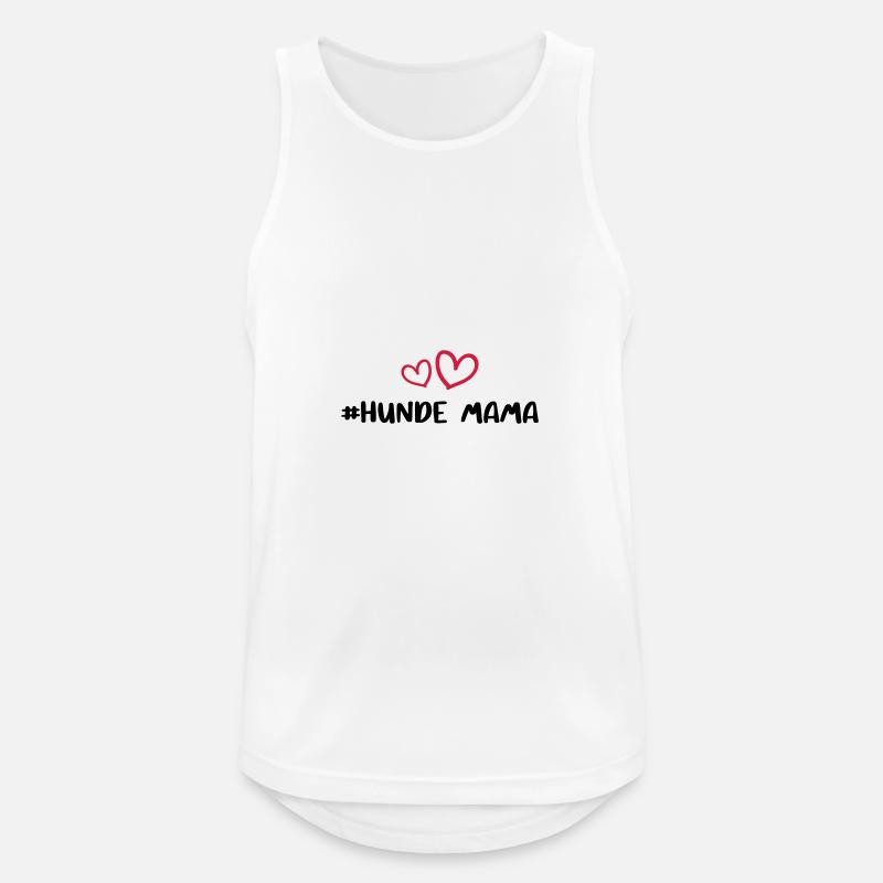Hunde Mama - Männer Tank Top atmungsaktiv - Weiß