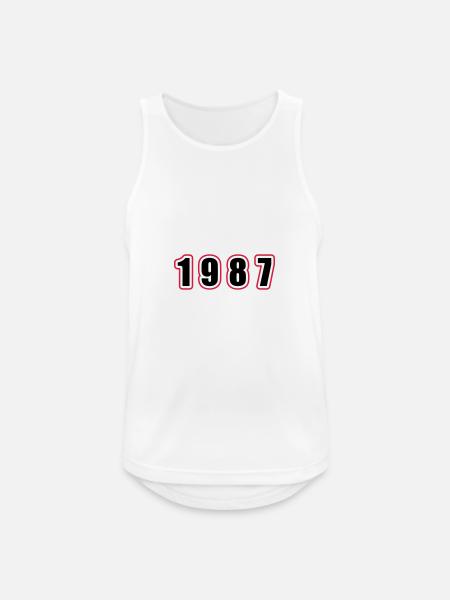 1987 Year Birthday - Men's Breathable Tank Top - white
