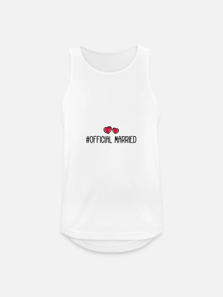 Married Wedding Heart - Men's Breathable Tank Top - white
