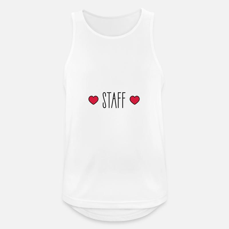 Staff Heart - Men's Breathable Tank Top - white