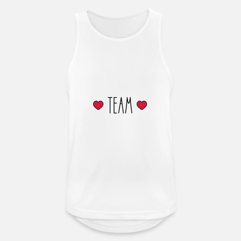 Team Heart - Men's Breathable Tank Top - white
