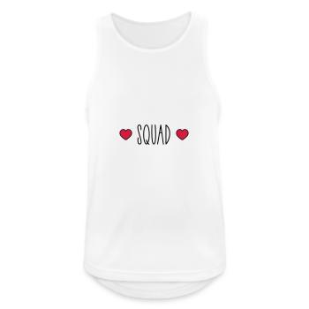 Squad Herz - Männer Tank Top atmungsaktiv - Weiß - Vorne - Nick (188cm)