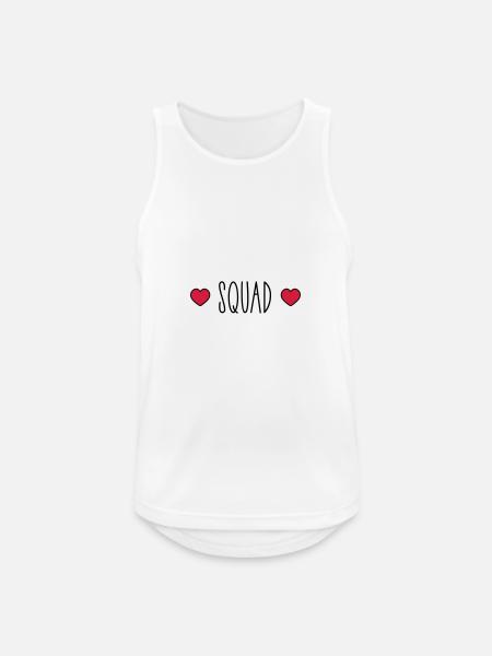 Squad Herz - Männer Tank Top atmungsaktiv - Weiß