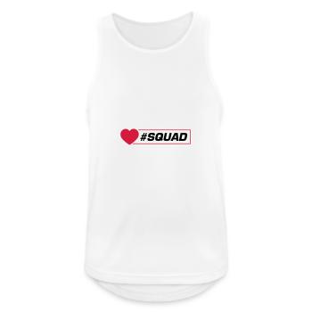 Squad Herz - Männer Tank Top atmungsaktiv - Weiß - Vorne - Nick (188cm)