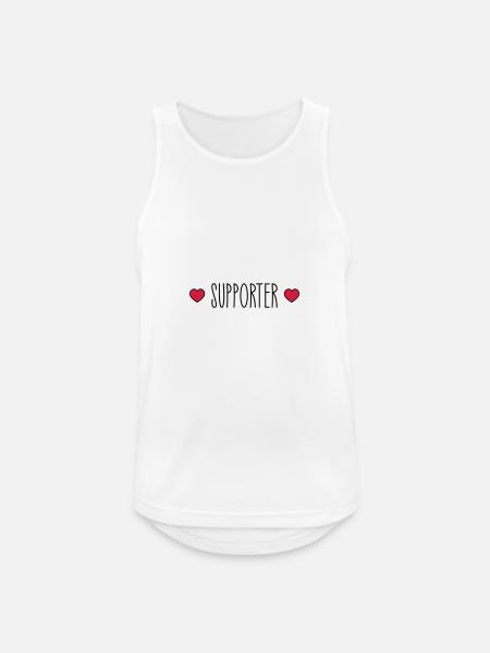 Supporter Heart - Men's Breathable Tank Top - white