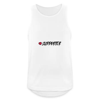 Supporter Herz - Männer Tank Top atmungsaktiv - Weiß - Vorne - Nick (188cm)