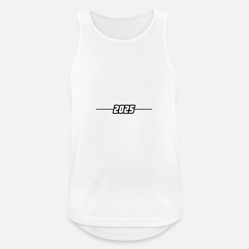 2025 Linie - Männer Tank Top atmungsaktiv - Weiß