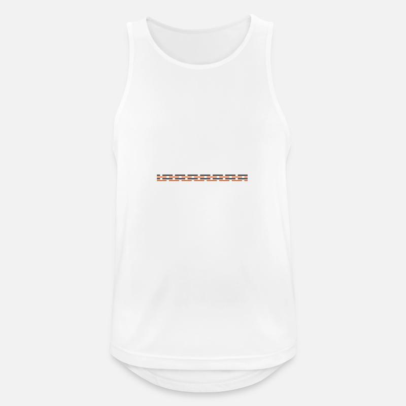 Line dashed - Men's Breathable Tank Top - white