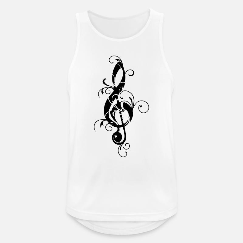 Clef, note, sheet, music, musical, notes, classic - Men's Breathable Tank Top - white