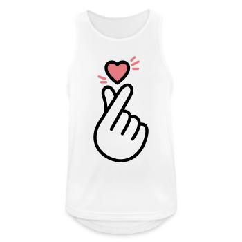 K-Pop Heart - Men's Breathable Tank Top - white - Front - Nick (188cm)
