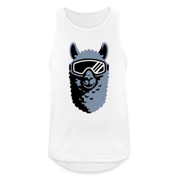 alpaka skibrille - Männer Tank Top atmungsaktiv - Weiß - Vorne - Nick (188cm)
