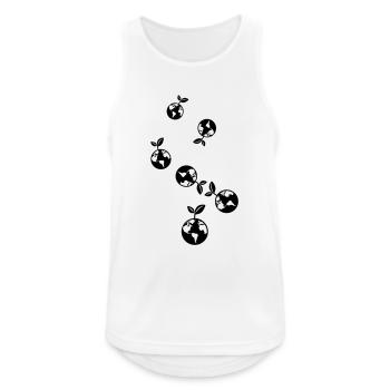 Planet Erde - Männer Tank Top atmungsaktiv - Weiß - Vorne - Nick (188cm)