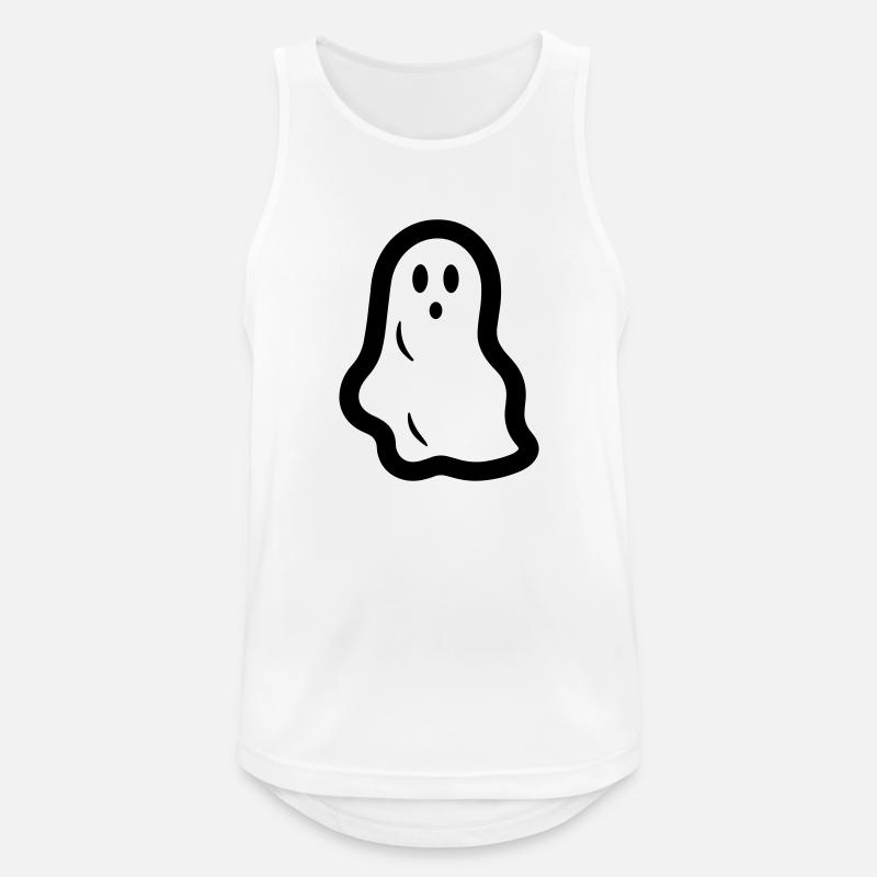 ghost - Men's Breathable Tank Top - white