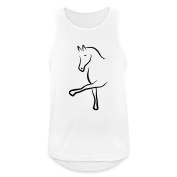 dressage - Men's Breathable Tank Top - white - Front - Nick (188cm)