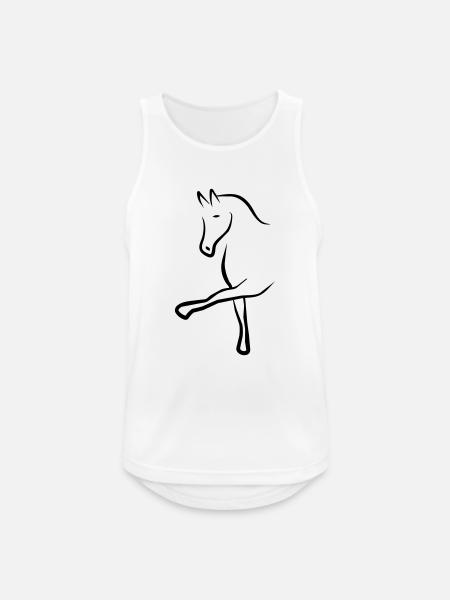cheval - Débardeur respirant Homme - blanc