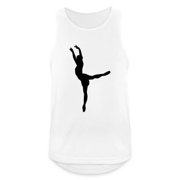 Vektor Balletttänzer Silhouette - Männer Tank Top atmungsaktiv - Weiß - Vorne - Nick (188cm)