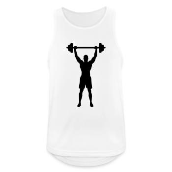 Weightlifting - Men's Breathable Tank Top - white - Front - Nick (188cm)