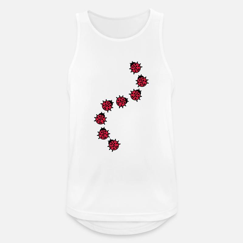 Marienkäfer - Männer Tank Top atmungsaktiv - Weiß