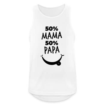 50 mama 50 papa - 50/50% percent - Men's Breathable Tank Top - white - Front - Nick (188cm)