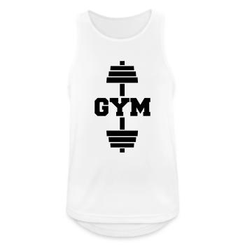 gym - Männer Tank Top atmungsaktiv - Weiß - Vorne - Nick (188cm)