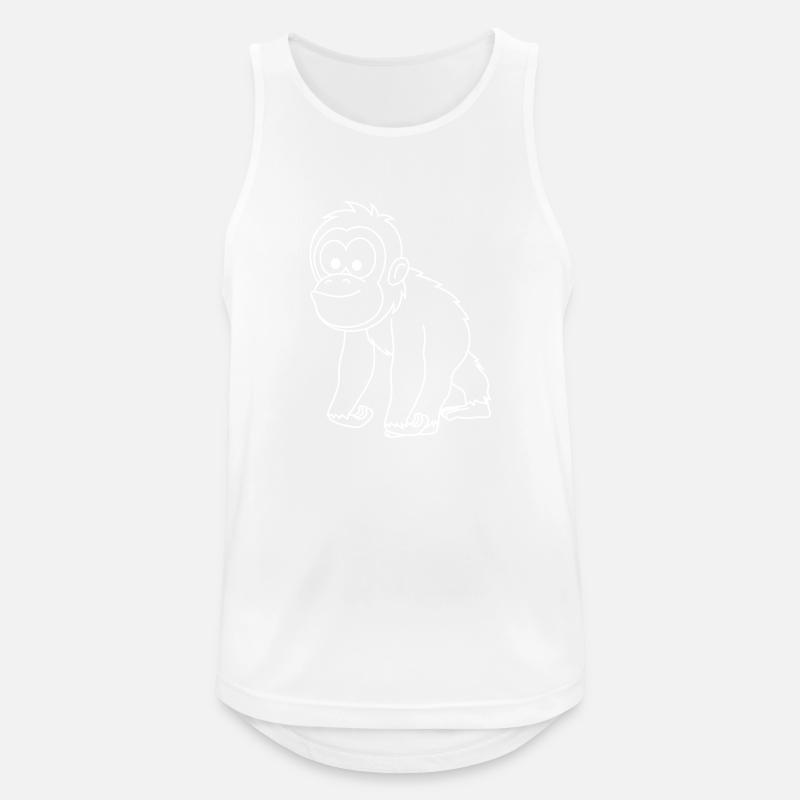 Orangutan monkey comic - Men's Breathable Tank Top - white