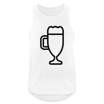 Bier - Männer Tank Top atmungsaktiv - Weiß - Vorne - Nick (188cm)
