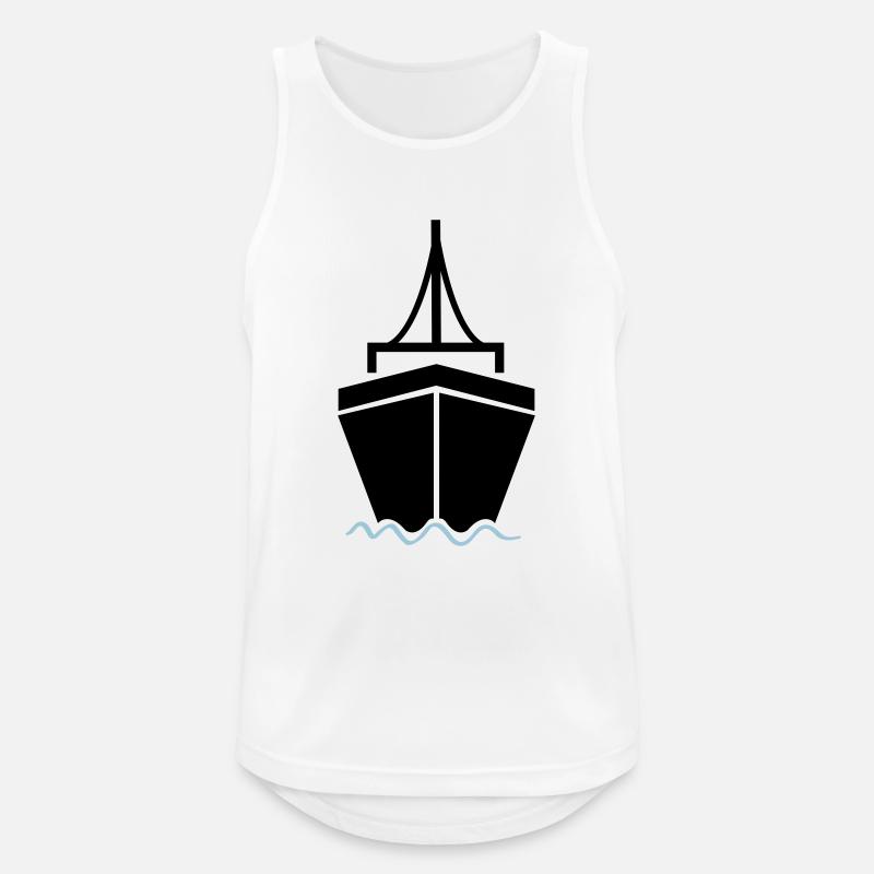 schiff 2 - Männer Tank Top atmungsaktiv - Weiß