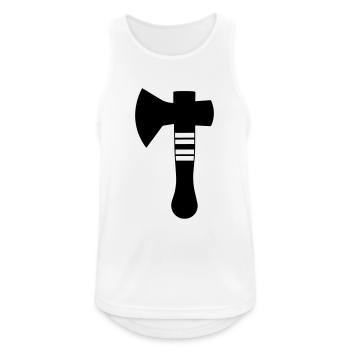 axe - Men's Breathable Tank Top - white - Front - Nick (188cm)