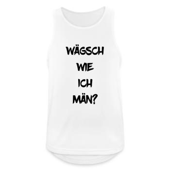 Wägsch wie ich män Pfälzischer Dialekt Geschenk - Männer Tank Top atmungsaktiv - Weiß - Vorne - Nick (188cm)