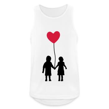 Children with heart - Balloon, Be my valentine - Men's Breathable Tank Top - white - Front - Nick (188cm)