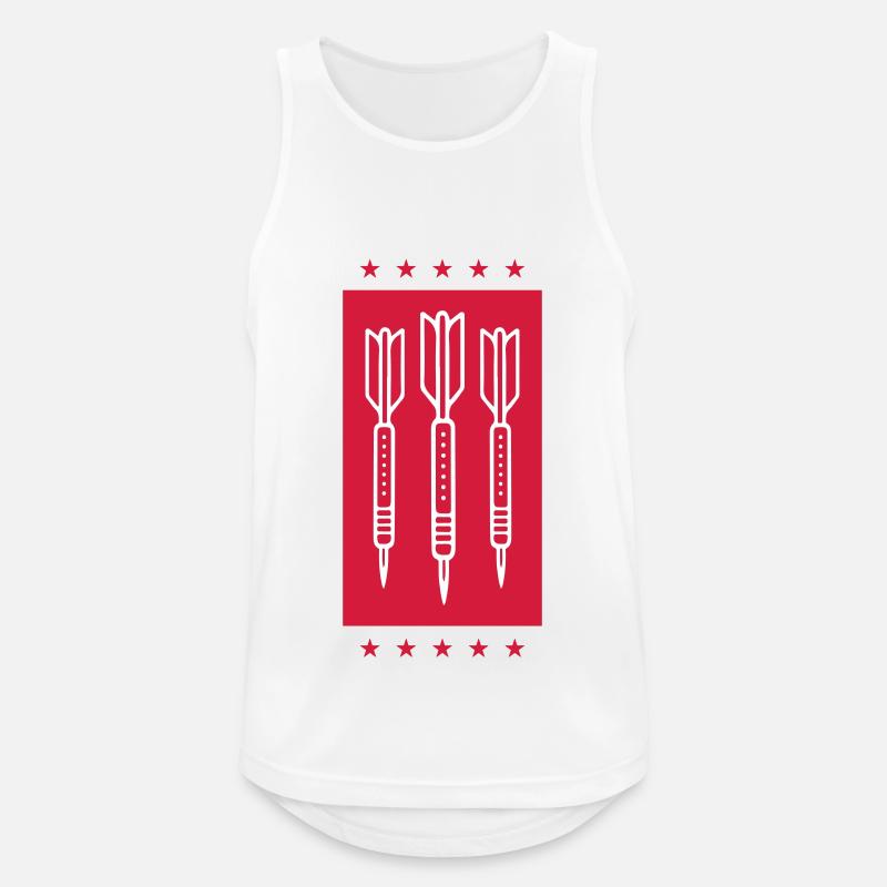 Dartpfeile Symbol Darts Team - Männer Tank Top atmungsaktiv - Weiß
